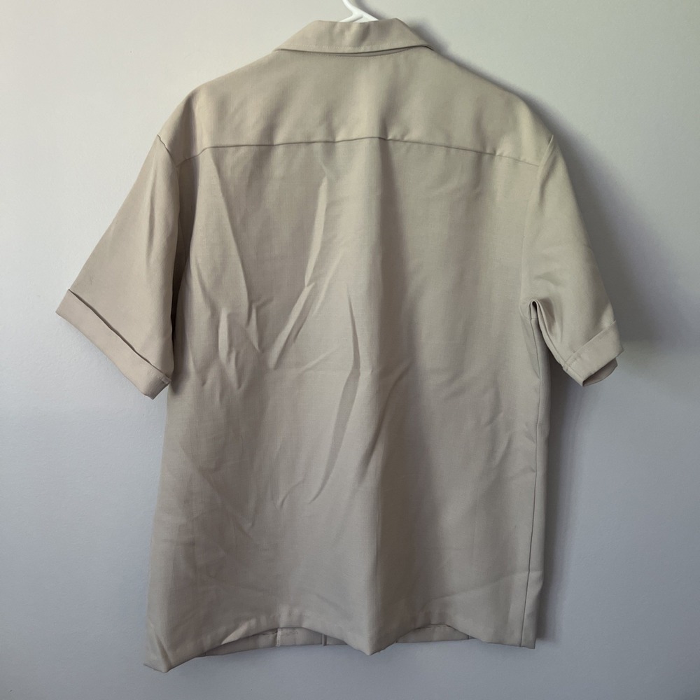 Vintage Iolani Executive Camp Shirt Pleated Front Short Sleeve Casual Top XL - Picture 6 of 6
